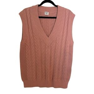 Aritzia Sunday Best Winston Vest- Oversized Cable Knit Sweater Vest- Size Small